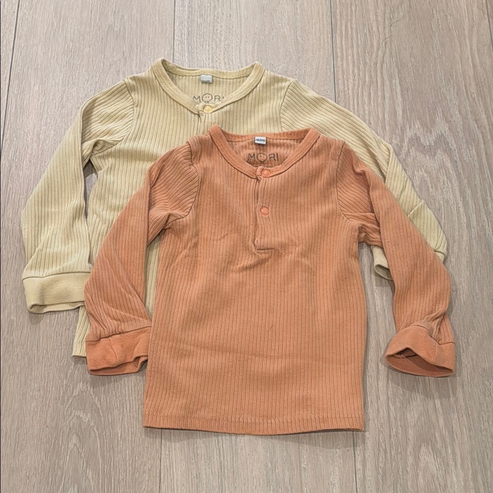 Mori Ribbed Pajama Top Bundle